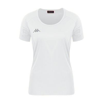 t-shirt femme fania tennis running bleu azur kappa squash bad