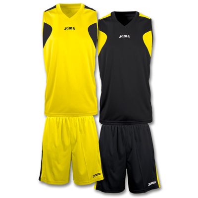 tenue reversible basket, noir, orange, Joma