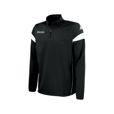 sweat novare vert noir, kappa, 1/4 zip